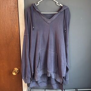 Vneck Hooded Sweatshirt